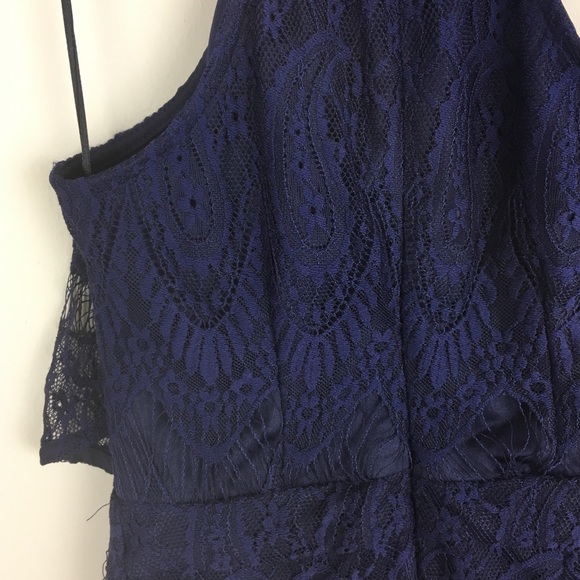 Rumor | Navy Drape Mini Dress - H4 - Picture 5 of 5